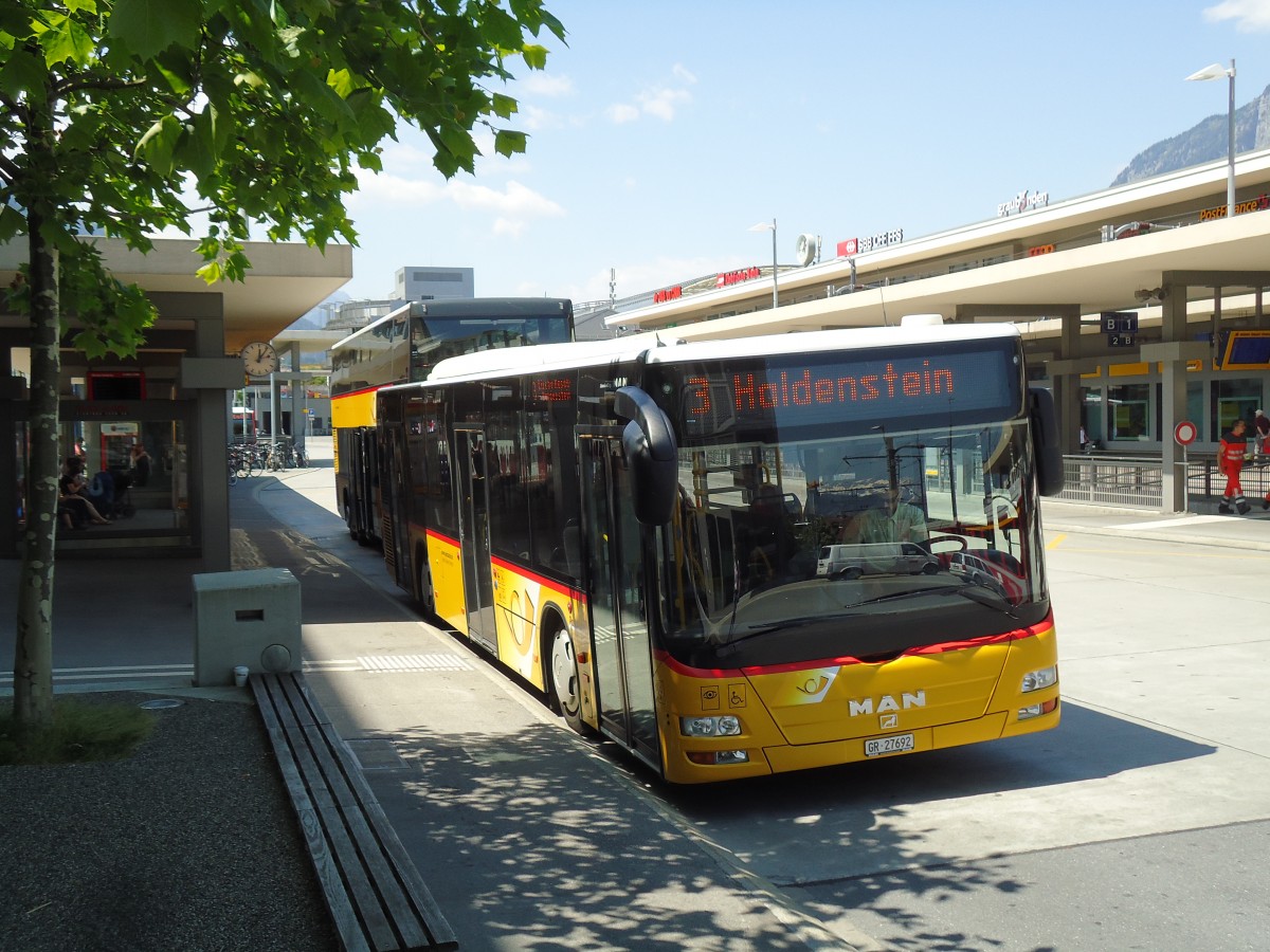 (145'179) - Dnser, Trimmis - GR 27'692 - MAN am 17. Juni 2013 beim Bahnhof Chur