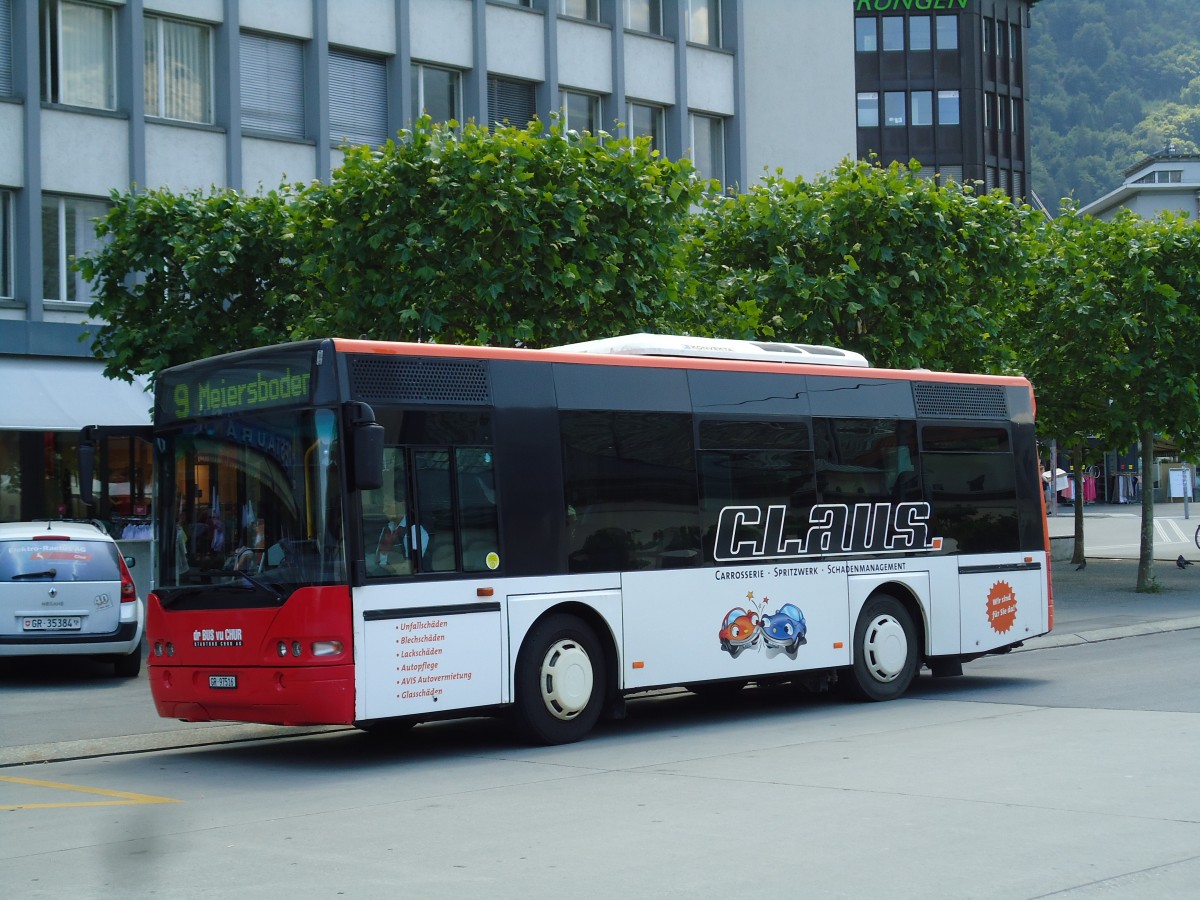 (145'233) - SBC Chur - Nr. 16/GR 97'516 - Neoplan (ex Nr. 120; ex Nr. 99; ex Nr. 112) am 17. Juni 2013 beim Bahnhof Chur