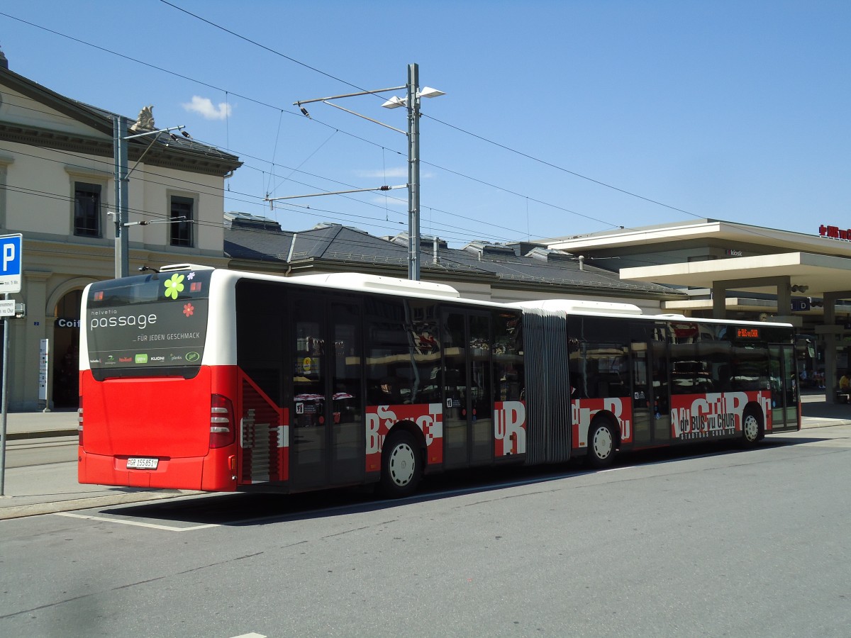 (145'259) - SBC Chur - Nr. 51/GR 155'851 - Mercedes am 17. Juni 2013 beim Bahnhof Chur