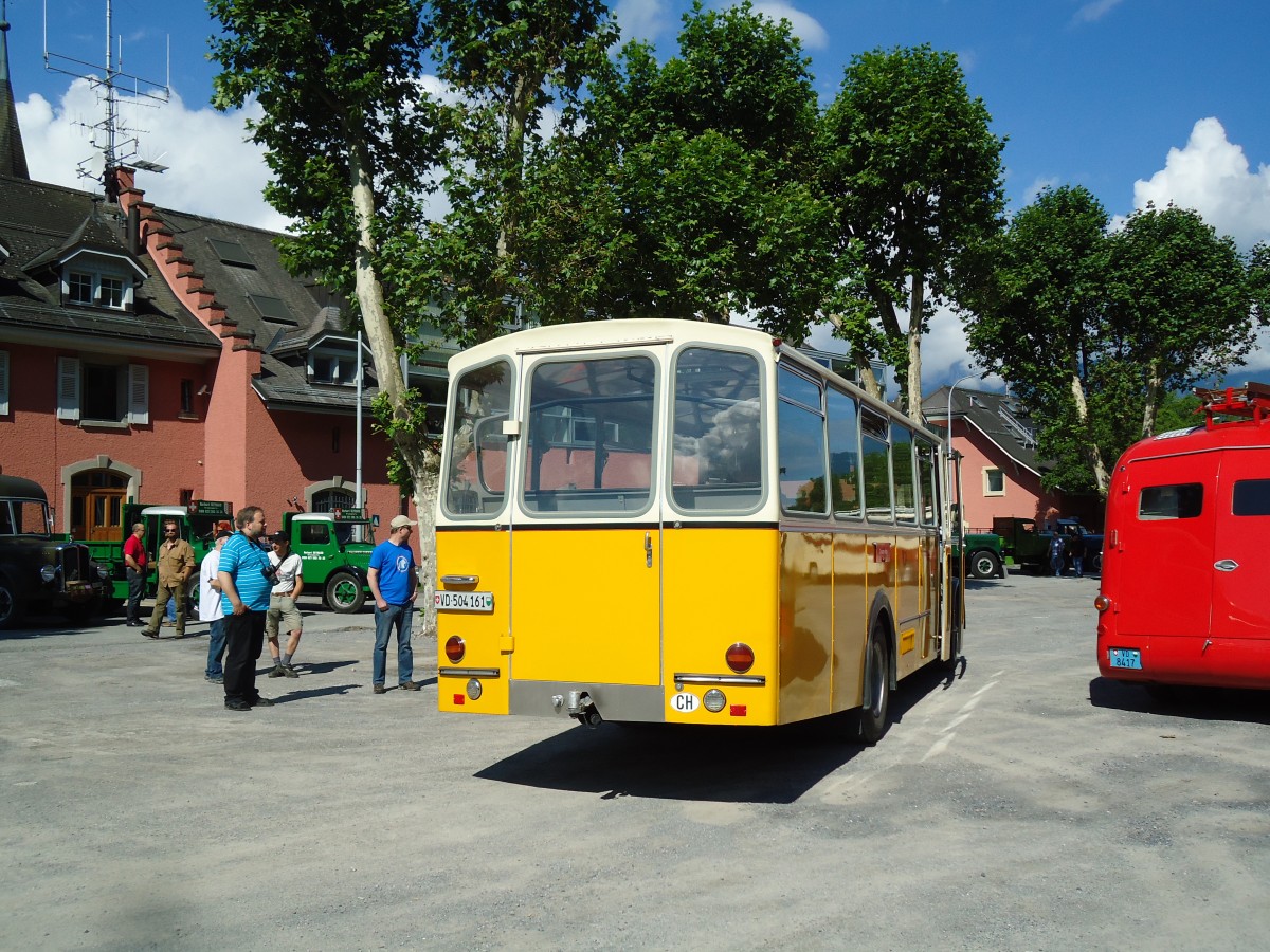 (145'378) - CarPostal Ouest - VD 504'161 - Berna/R&J (ex Fuchser, Aegerten; ex Wohlgemuth, Hochwald) am 22. Juni 2013 in Aigle, Saurertreffen