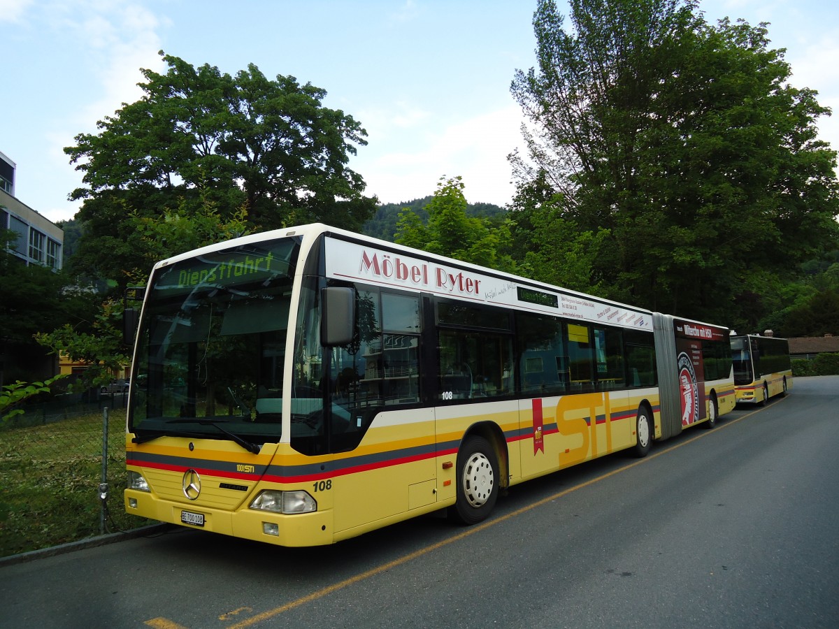 (145'602) - STI Thun - Nr. 108/BE 700'108 - Mercedes am 5. Juli 2013 bei der Schifflndte Thun