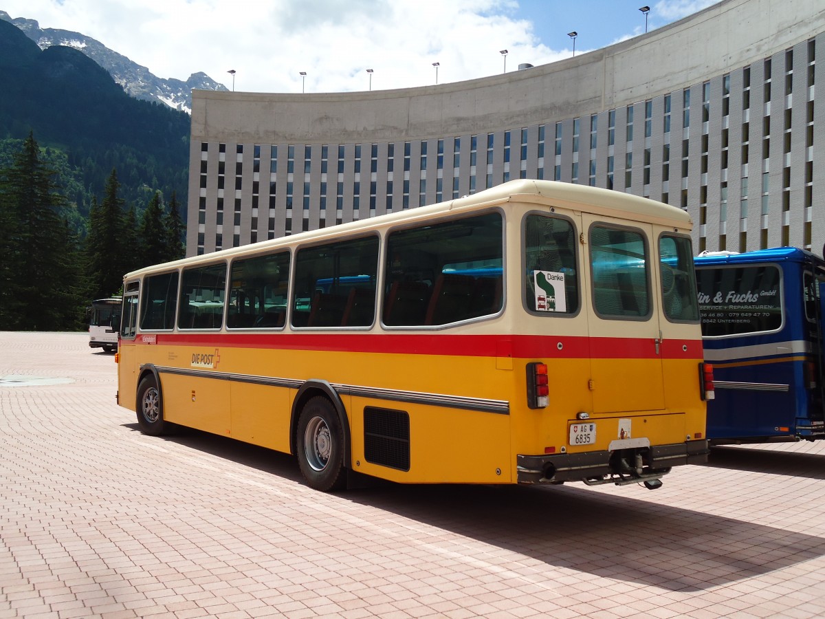 (145'924) - Gautschi, Suhr - AG 6835 - Saurer/Tscher (ex Ltscher, Neuheim Nr. 200; ex Cartek, Regensdorf; ex P 25'822) am 20. Juli 2013 in Airolo, Caserna