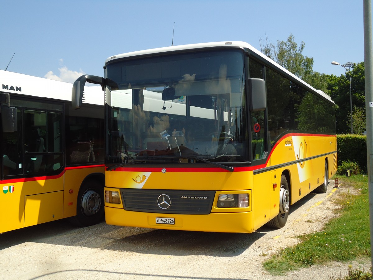 (146'020) - CarPostal Ouest - VD 548'726 - Mercedes am 22. Juli 2013 in Yverdon, Garage