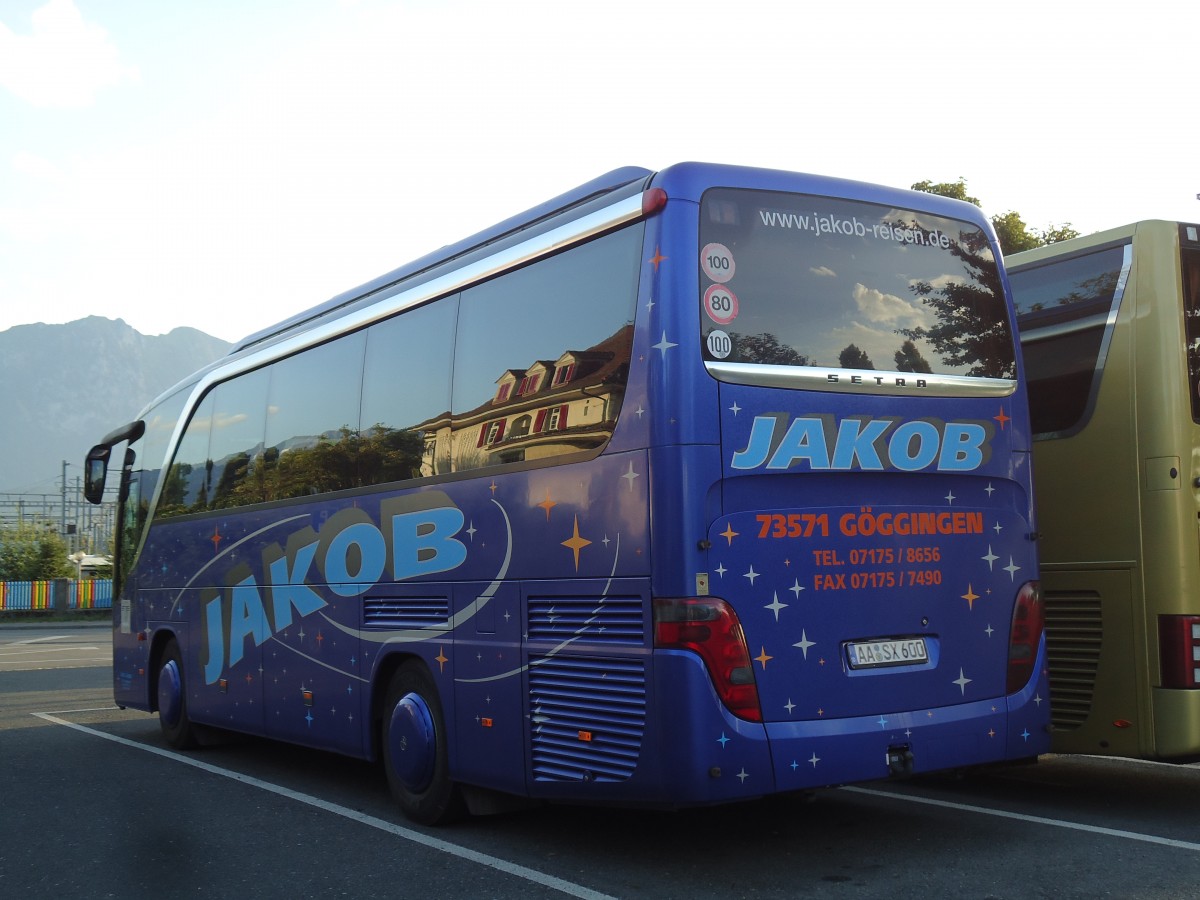 (146'089) - Aus Deutschland: Jakob, Gggingen - AA-SX 600 - Setra am 27. Juli 2013 in Thun, Seestrasse