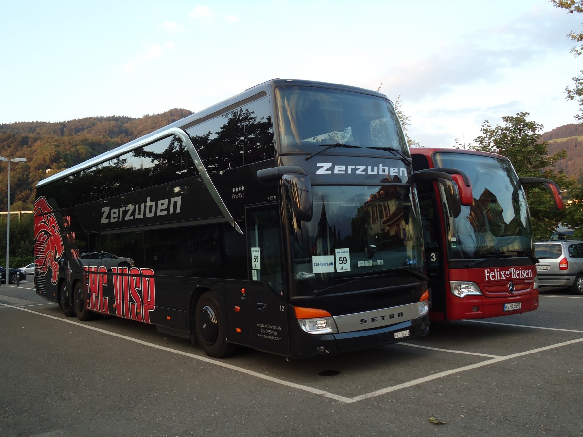 (146'301) - Zerzuben, Visp-Eyholz - Nr. 12/VS 100'431 - Setra am 15. August 2013 in Thun, Seestrasse