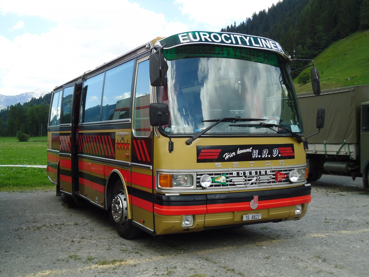 (146'329) - Dasen, Bischofszell - TG 8821 - Setra (ex Reichlin, Goldau) am 17. August 2013 in Lenk, Metschbahnen