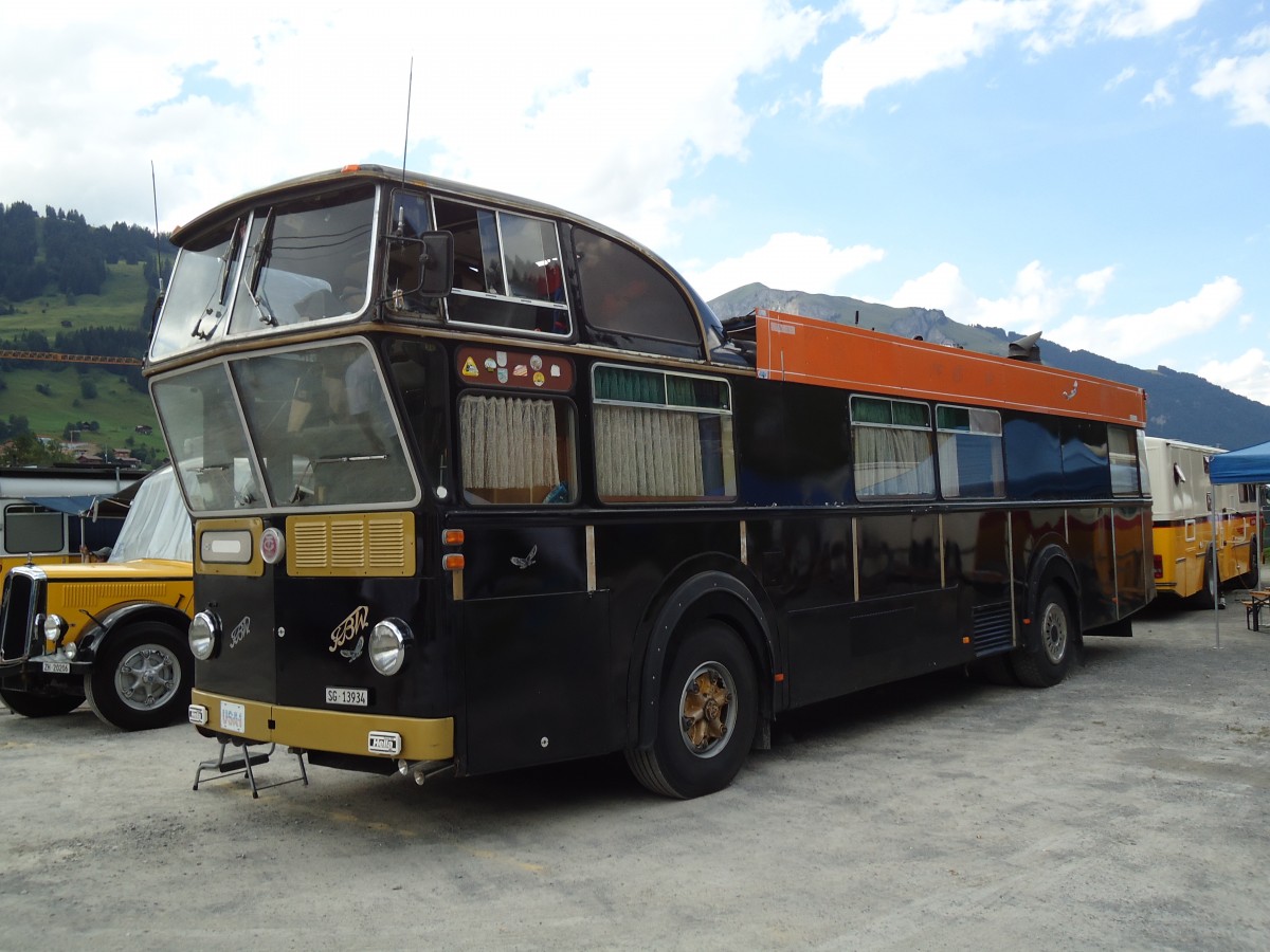 (146'367) - Schneider, Schmerikon - SG 13'934 - FBW/Tscher Hochlenker (ex Basler, Hofstetten; ex VBZ Zrich Nr. 244) am 17. August 2013 in Lenk, Metschbahnen