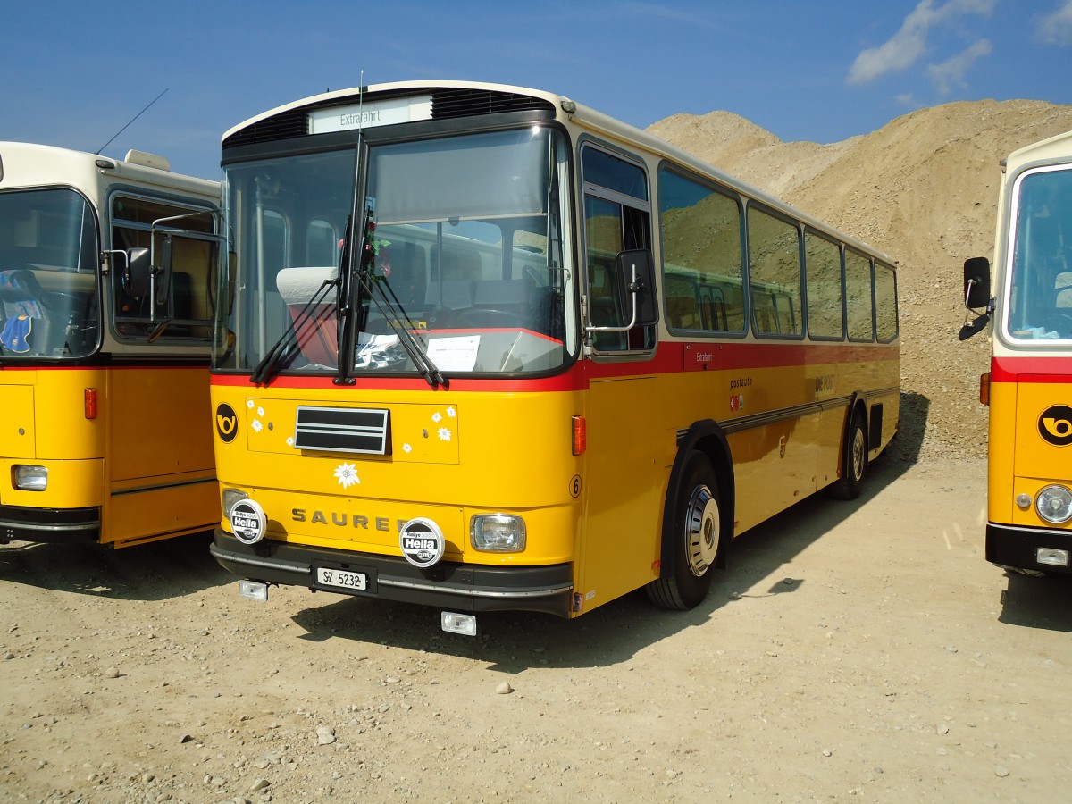 (146'565) - Fssler, Unteriberg - Nr. 6/SZ 5232 - Saurer/R&J (ex Schrch, Gutenburg; ex P 24'358) am 31. August 2013 in Niederbipp, Saurertreffen