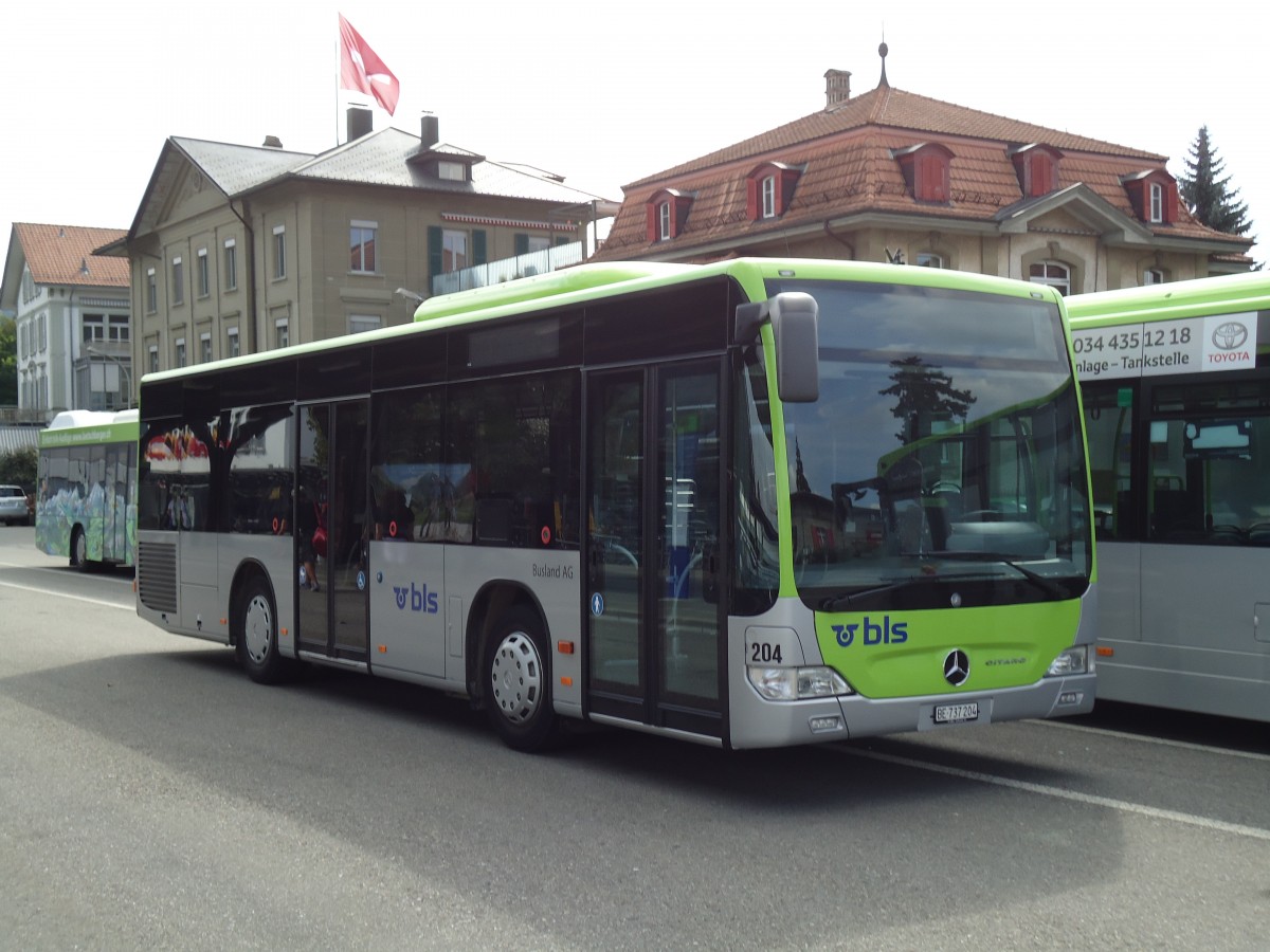 (146'869) - Busland, Burgdorf - Nr. 204/BE 737'204 - Mercedes am 1. September 2013 beim Bahnhof Burgdorf