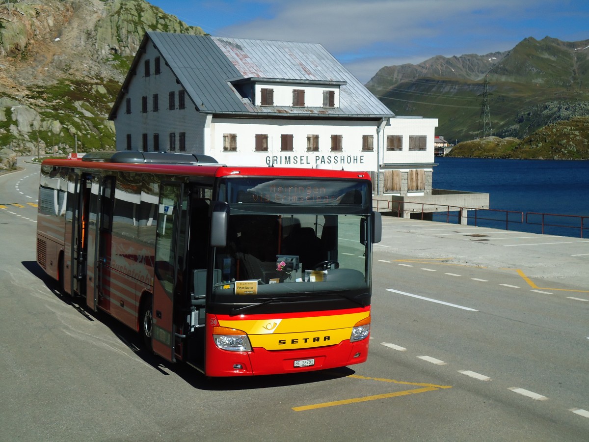 (147'039) - AFA Adelboden - Nr. 24/BE 26'701 - Setra am 2. September 2013 in Grimsel, Passhhe (Einsatz AVG M.)