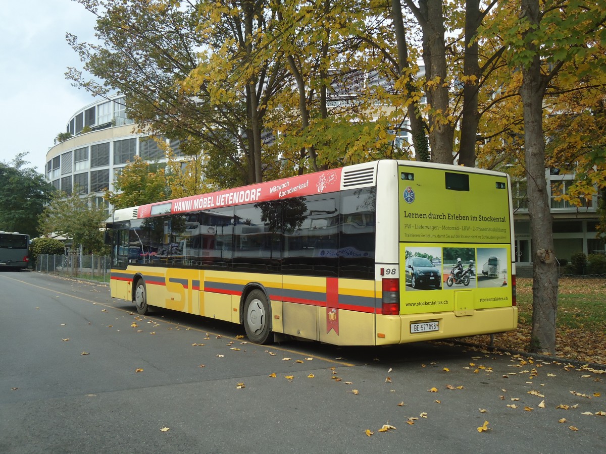 (147'532) - STI Thun - Nr. 98/BE 577'098 - MAN am 20. Oktober 2013 bei der Schifflndte Thun