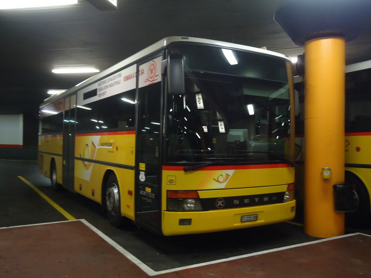 (147'746) - AutoPostale Ticino - Nr. 504/TI 215'198 - Setra (ex P 25'651) am 5. November 2013 in Lugano, Postautostation