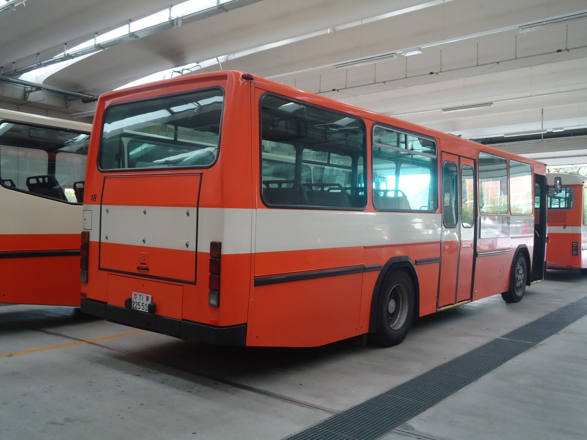 (147'789) - AMSA Chiasso - Nr. 12/TI 225'512 - NAW/Hess (ex Autopostale, Mendrisio; ex Fontana, Castel-S-Pietro Nr. 4; ex P 24'447) am 6. November 2013 in Balerna, Rimessa