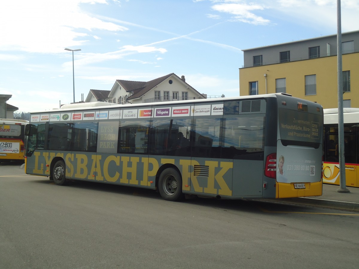 (147'900) - AVA Aarberg - Nr. 6/BE 666'081 - Mercedes am 8. November 2013 beim Bahnhof Lyss