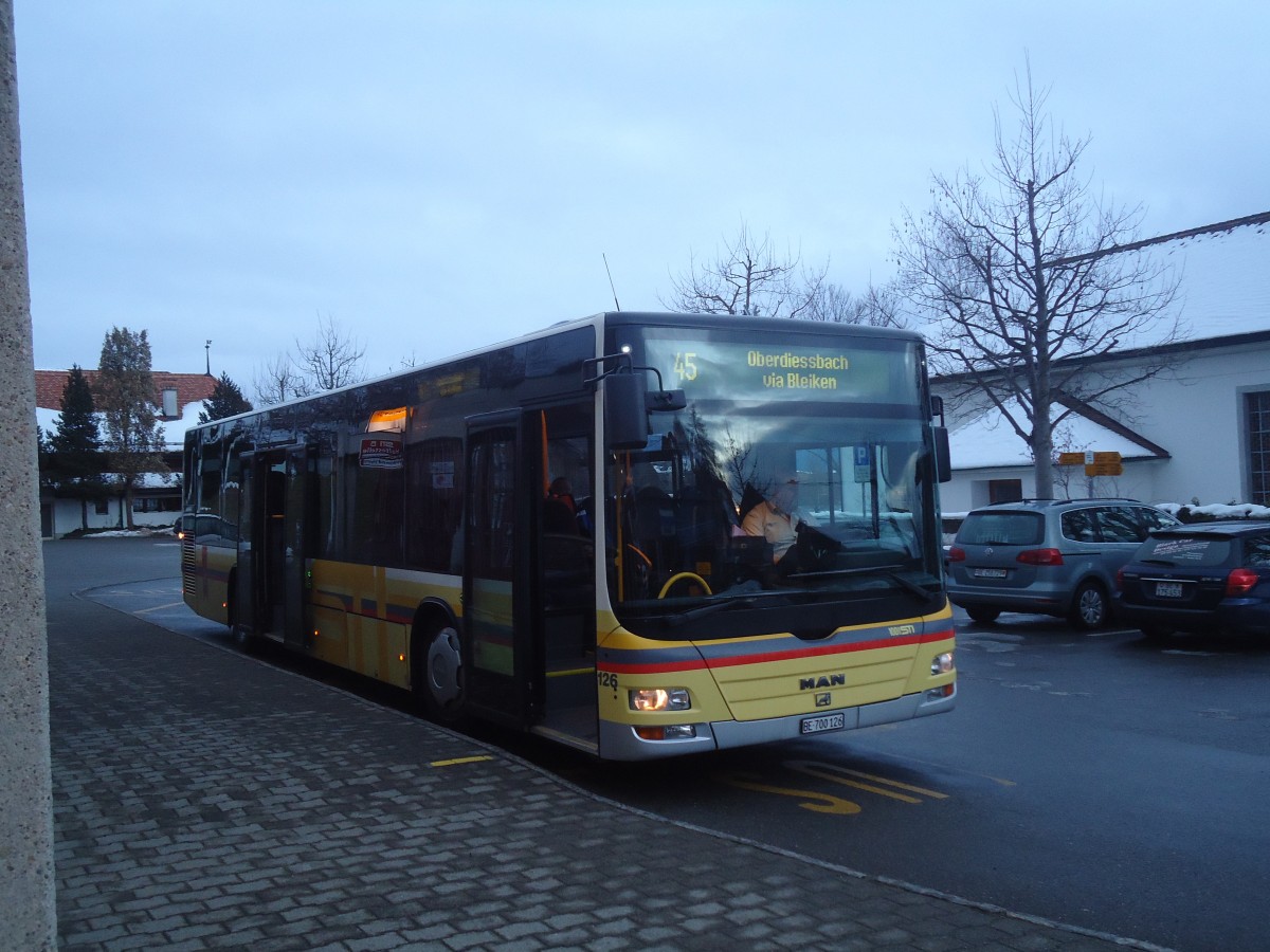 (148'299) - STI Thun - Nr. 126/BE 700'126 - MAN am 14. Dezember 2013 in Heimenschwand, Post