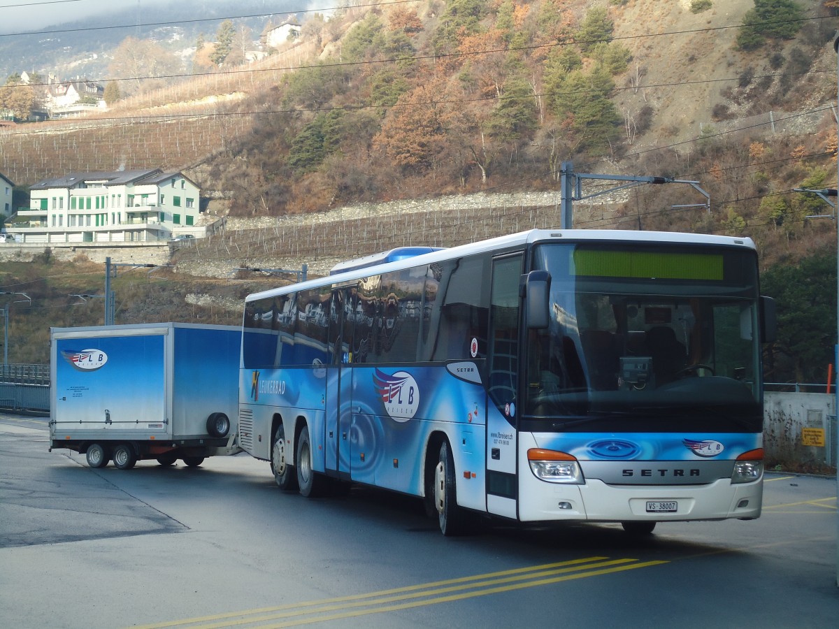 (148'565) - LLB Susten - Nr. 7/VS 38'007 - Setra am 29. Dezember 2013 in Leuk, Garage