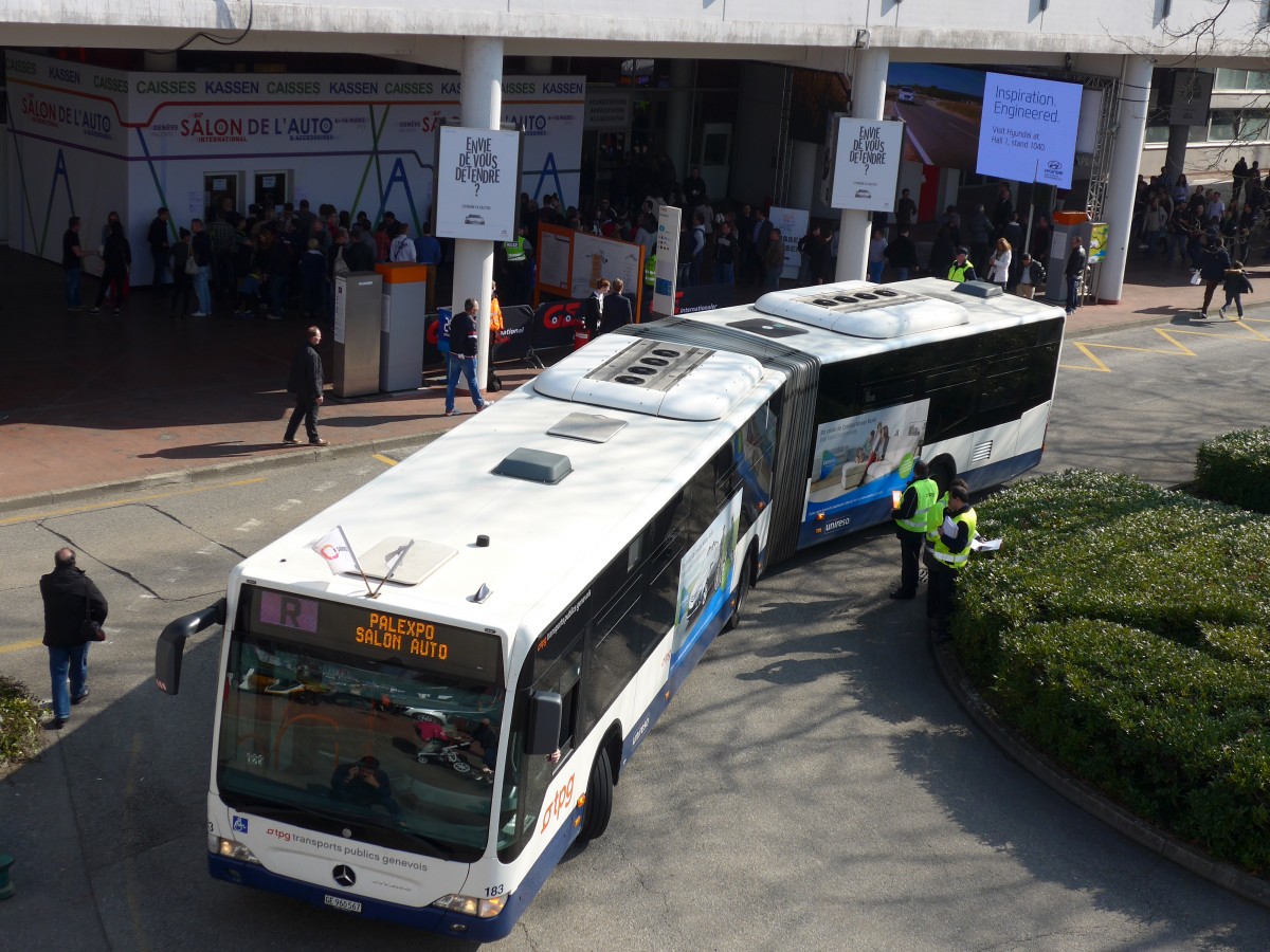 (149'210) - TPG Genve - Nr. 183/GE 960'567 - Mercedes am 9. Mrz 2014 in Genve, Palexpo