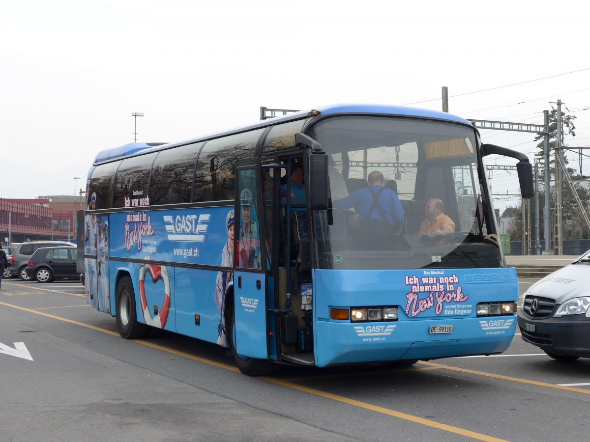 (149'347) - Gast, Utzenstorf - BE 99'110 - Neoplan am 15. Mrz 2014 in Thun, CarTerminal