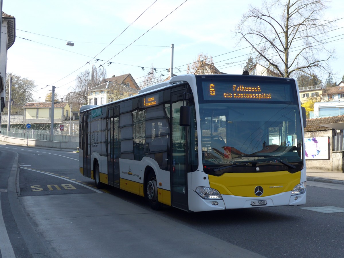 (149'426) - VBSH Schaffhausen - Nr. 4/SH 38'004 - Mercedes am 29. Mrz 2014 beim Bahnhof Schaffhausen