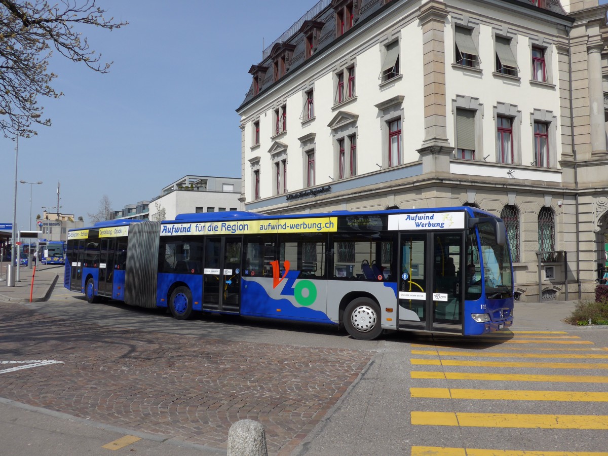 (149'496) - VZO Grningen - Nr. 112/ZH 745'112 - Mercedes am 31. Mrz 2014 beim Bahnhof Wetzikon