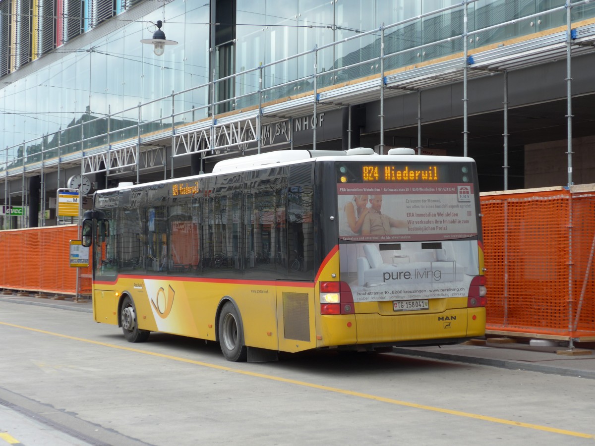 (149'720) - PostAuto Ostschweiz - TG 158'041 - MAN/Gppel am 21. April 2014 beim Bahnhof Frauenfeld