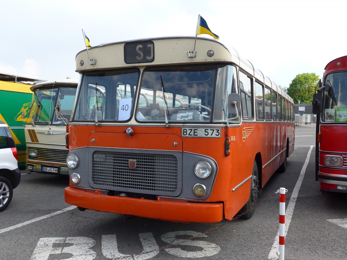 (150'082) - Aus Schweden: SJ - Nr. 616/BZE 573 - Scania-Vabis am 25. april 2014 in Sinsheim, Museum