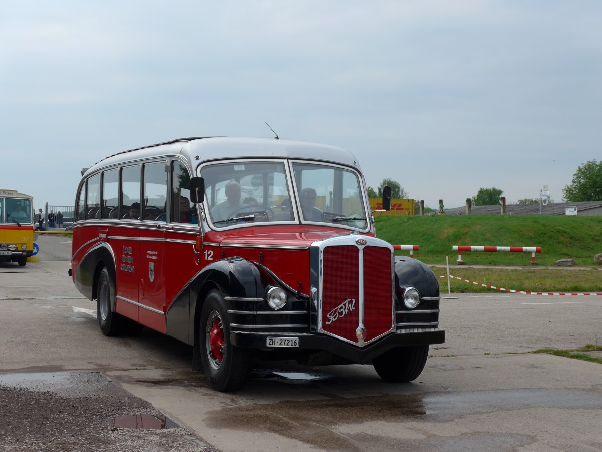 (150'146) - Aus der Schweiz: Meier, Grt - Nr. 12/ZH 27'216 - FBW/R&J (ex Wespe, Altsttten; ex AFA Adelboden Nr. 12) am 26. April 2014 in Speyer, Technik-Museum