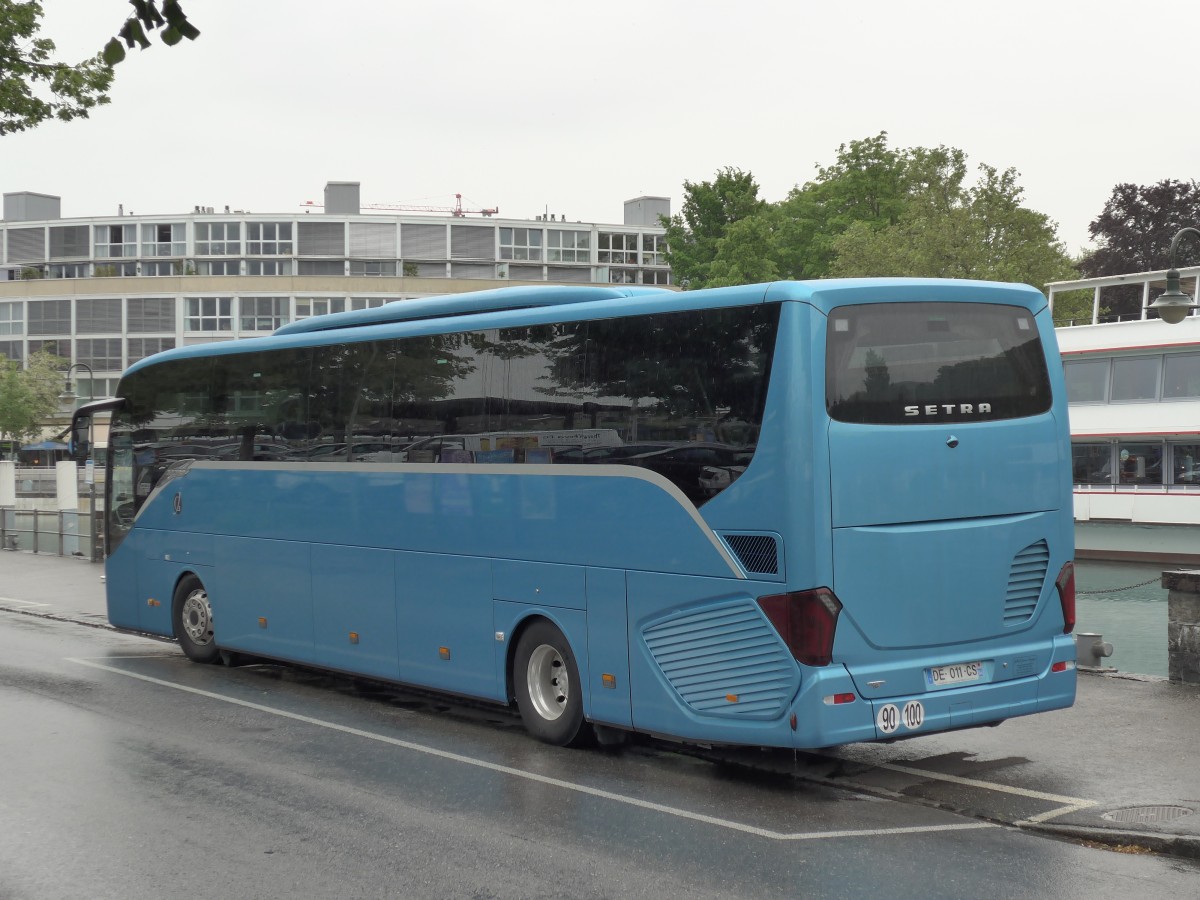 (150'759) - Aus Frankreich: JG Tourisme - DE 011 CS - Setra am 26. Mai 2014 bei der Schifflndte Thun