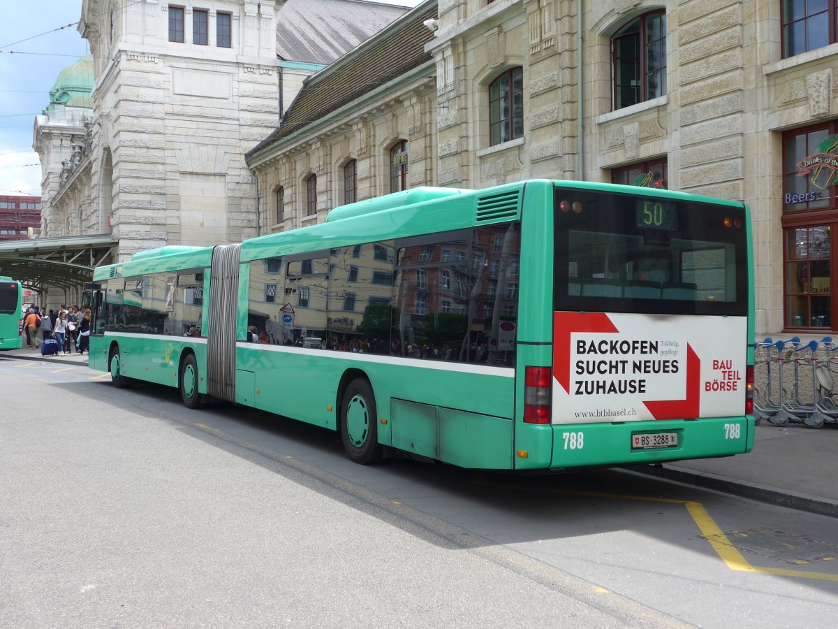 (151'038) - BVB Basel - Nr. 788/BS 3288 - MAN am 29. Mai 2014 beim Bahnhof Basel