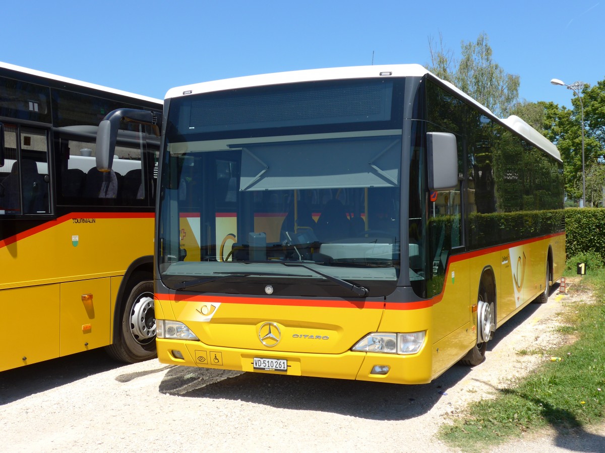 (151'737) - CarPostal Ouest - VD 510'261 - Mercedes am 21. Juni 2014 in Yverdon, Garage