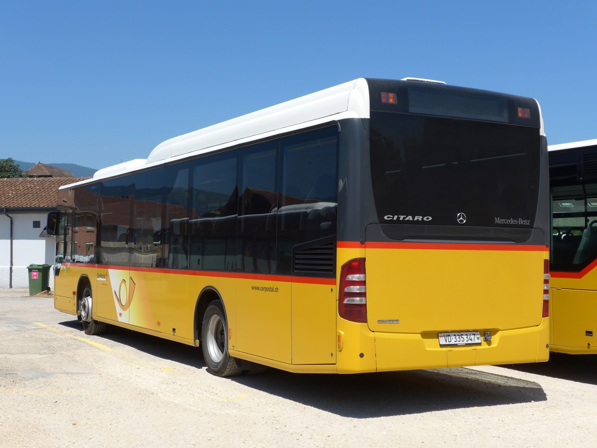 (151'751) - CarPostal Ouest - VD 335'347 - Mercedes am 21. Juni 2014 in Yverdon, Garage