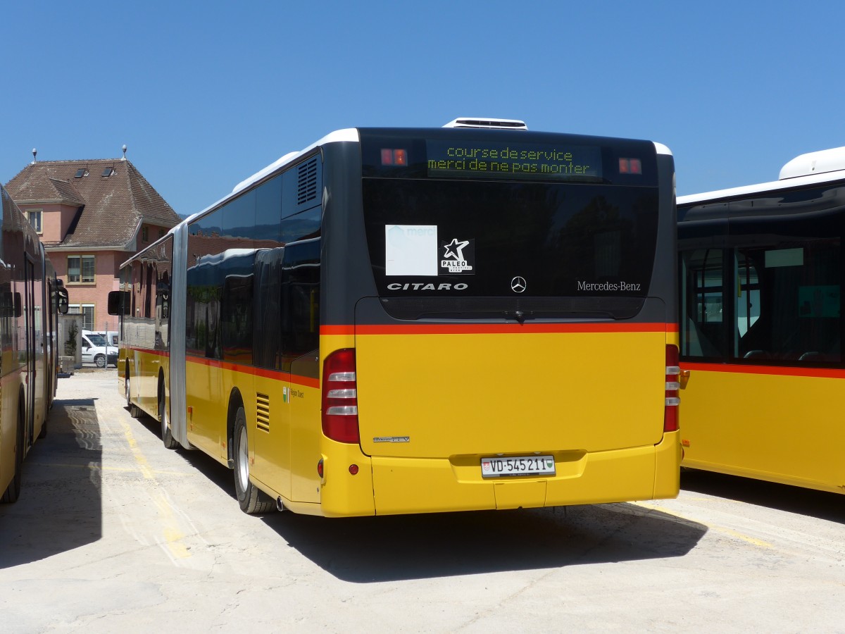 (151'753) - CarPostal Ouest - VD 545'211 - Mercedes am 21. Juni 2014 in Yverdon, Garage