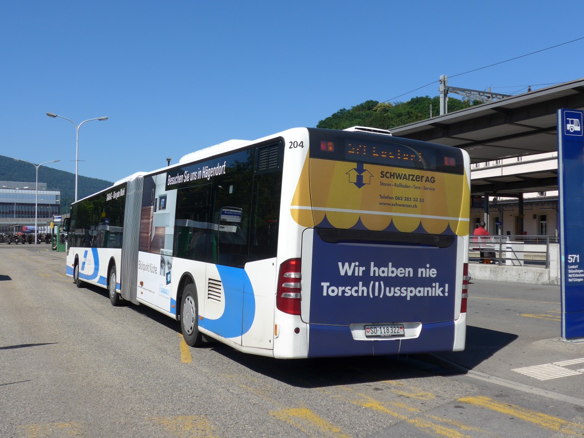 (151'772) - BOGG Wangen b.O. - Nr. 204/SO 118'322 - Mercedes am 21. Juni 2014 beim Bahnhof Olten