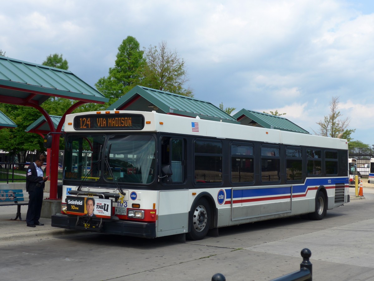 (153'135) - CTA Chicago - Nr. 1173/M 160'315 - New Flyer am 18. Juli 2014 in Chicago, Navy Pier