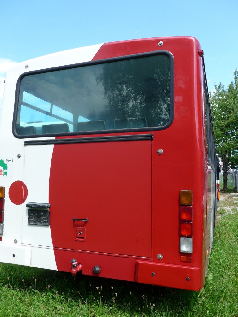 (153'633) - TPF Fribourg - Nr. 61 - Volvo/Lauber (ex GFM Fribourg Nr. 61) am 4. August 2014 in Kloten, EvoBus
