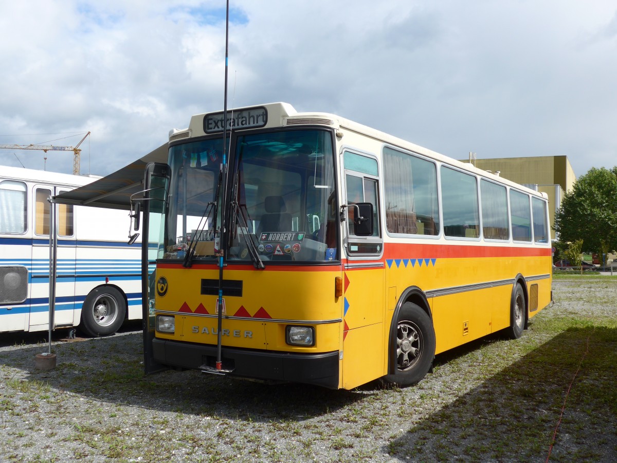 (153'774) - Toldo, Zrich - ZH 124'701 - Saurer/R&J (ex Peter, Pfaffnau) am 16. August 2014 in Altsttten, Allmendplatz