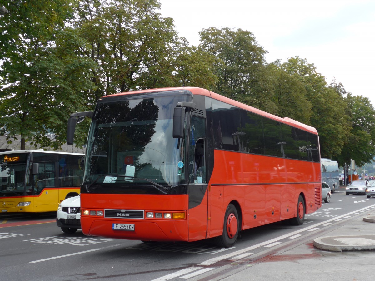 (154'062) - Aus Bulgarien: ??? - E 2559 KM - MAN am 19. August 2014 beim Bahnhof Luzern