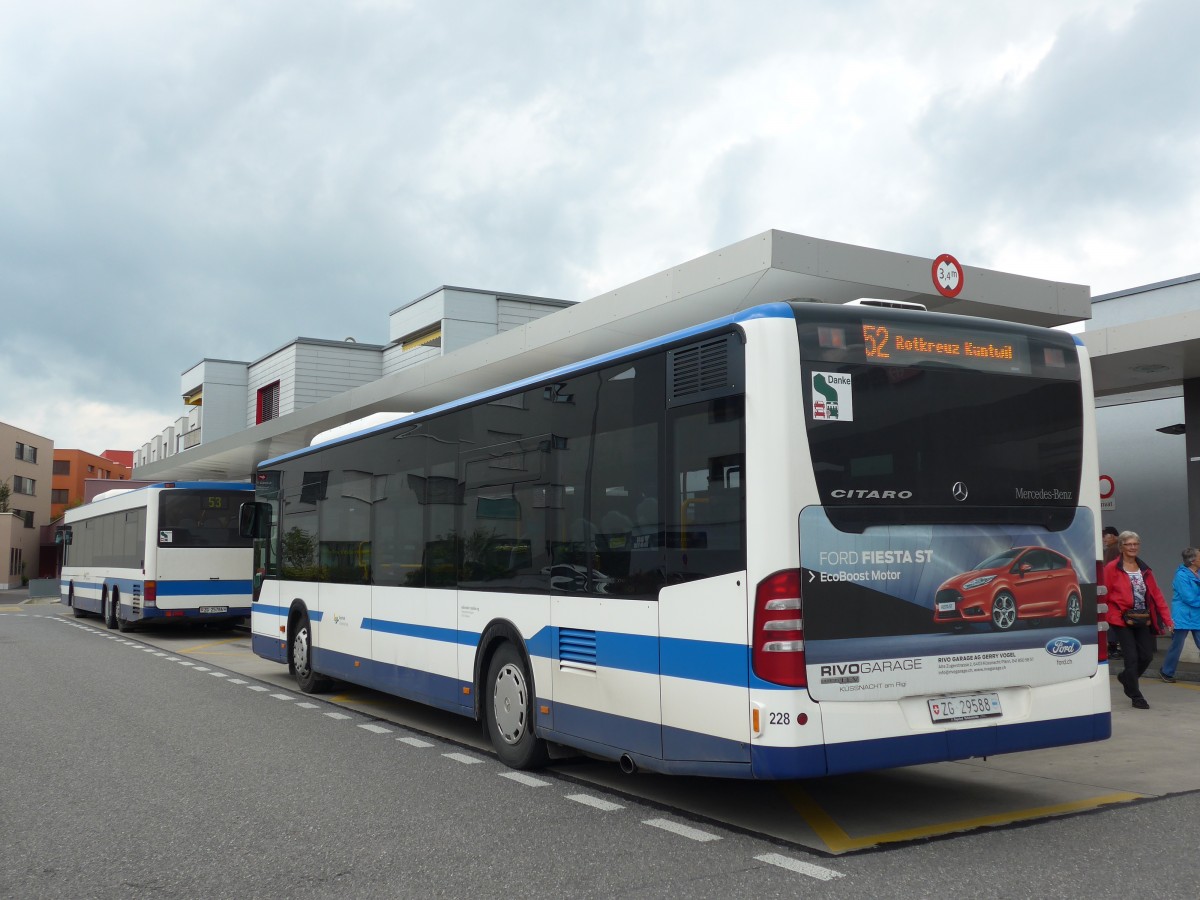 (154'121) - Odermatt, Rotkreuz - Nr. 228/ZG 29'588 - Mercedes am 19. Auugst 2014 beim Bahnhof Rotkreuz