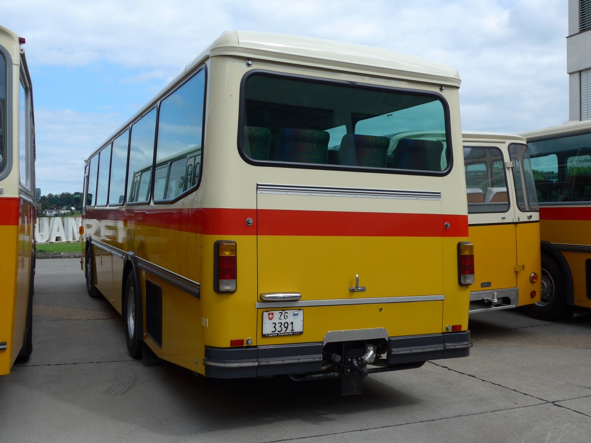 (154'507) - ZVB Zug - Nr. 141/ZG 3391 - Saurer/R&J (ex Nr. 41; ex P 24'354) am 30. August 2014 in Oberkirch, CAMPUS Sursee