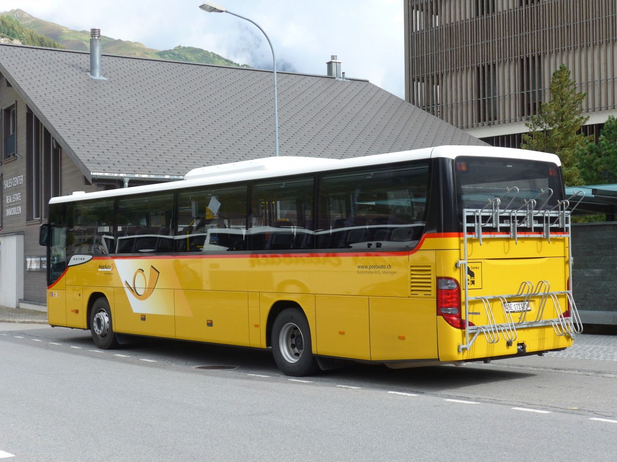 (154'851) - AVG Meiringen - Nr. 73/BE 171'453 - Setra am 1. September 2014 beim Bahnhof Andermatt