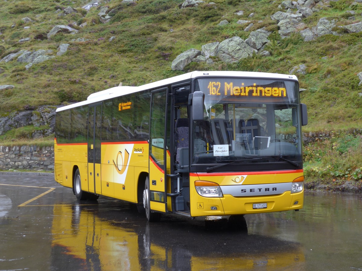 (154'860) - AVG Meiringen - Nr. 73/BE 171'453 - Setra am 1. September 2014 in Susten, Steingletscher