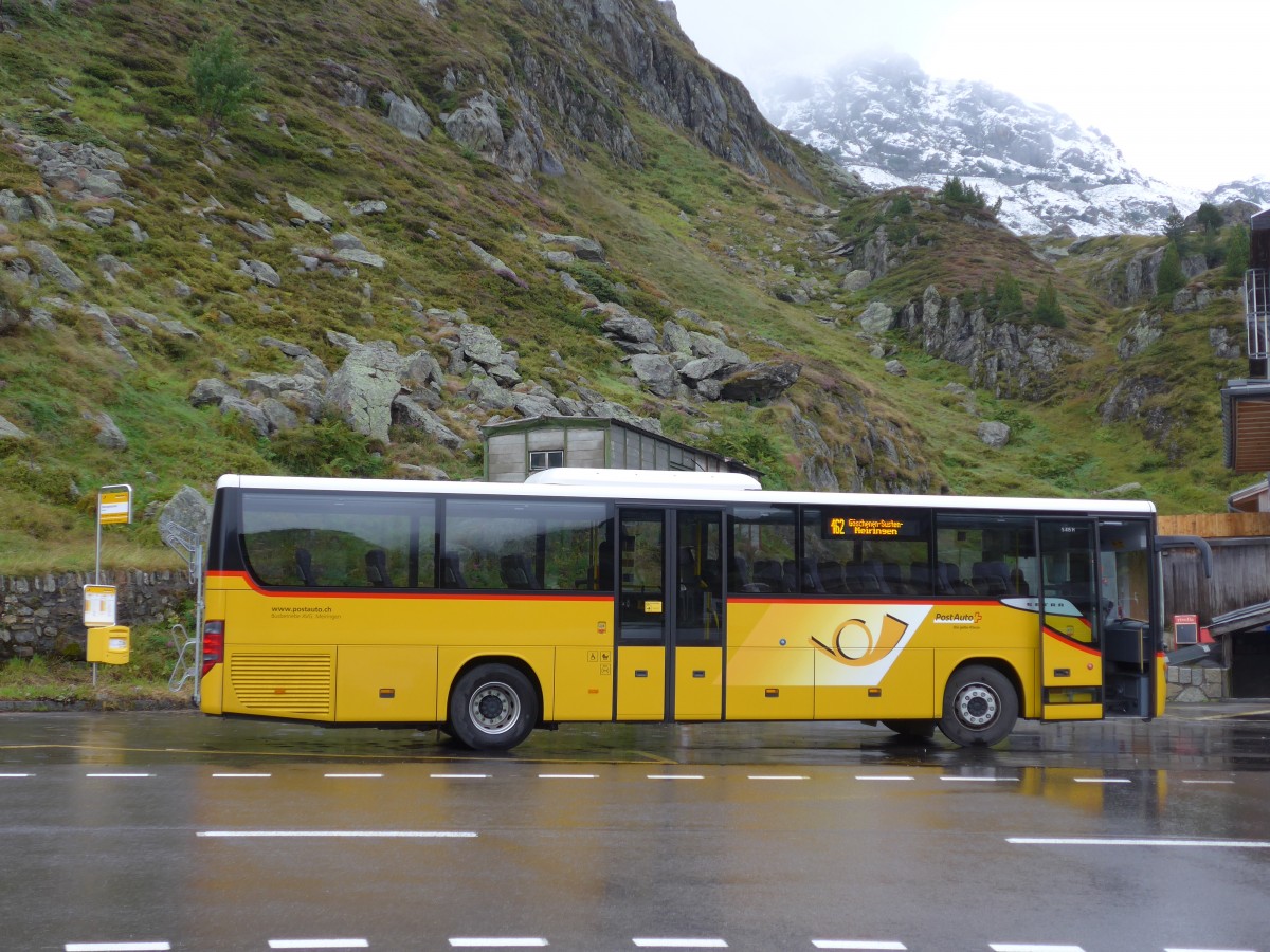 (154'863) - AVG Meiringen - Nr. 73/BE 171'453 - Setra am 1. September 2014 in Susten, Steingletscher