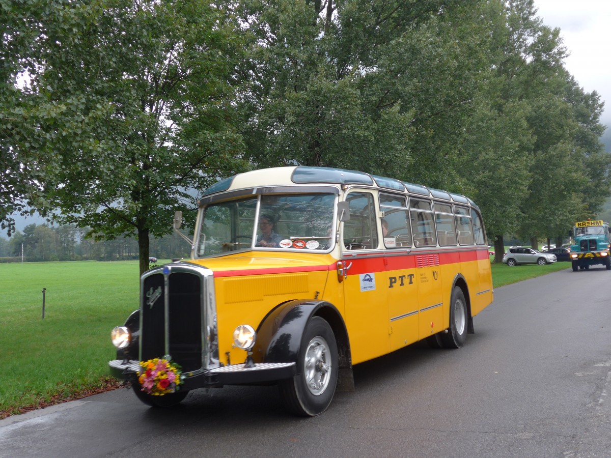 (155'109) - Altherr, Nesslau - SG 1368 U - Saurer/Tscher (ex Buchli, Versam) am 13. September 2014 in Chur, Waffenplatz