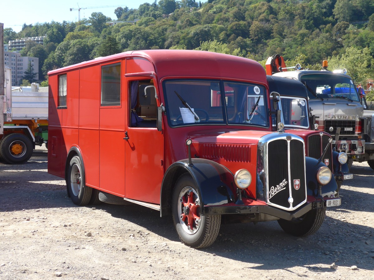 (155'186) - Schuler, Amsteg - UR 9031 - Berna/Hess (ex Hfliger, Luzern; ex M+3143) am 13. September 2014 in Lugano, Saurertreffen