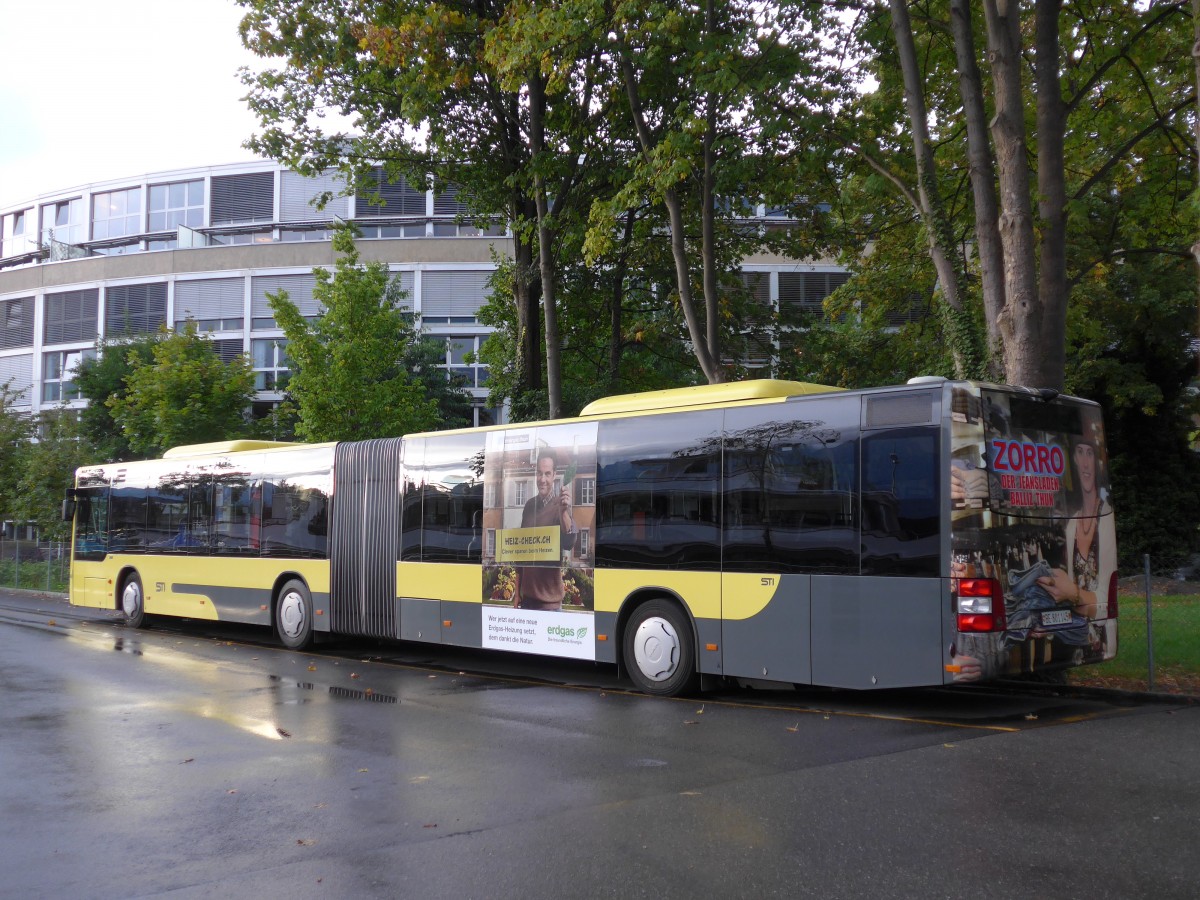 (155'332) - STI Thun - Nr. 145/BE 801'145 - MAN am 21. September 2014 bei der Schifflndte Thun