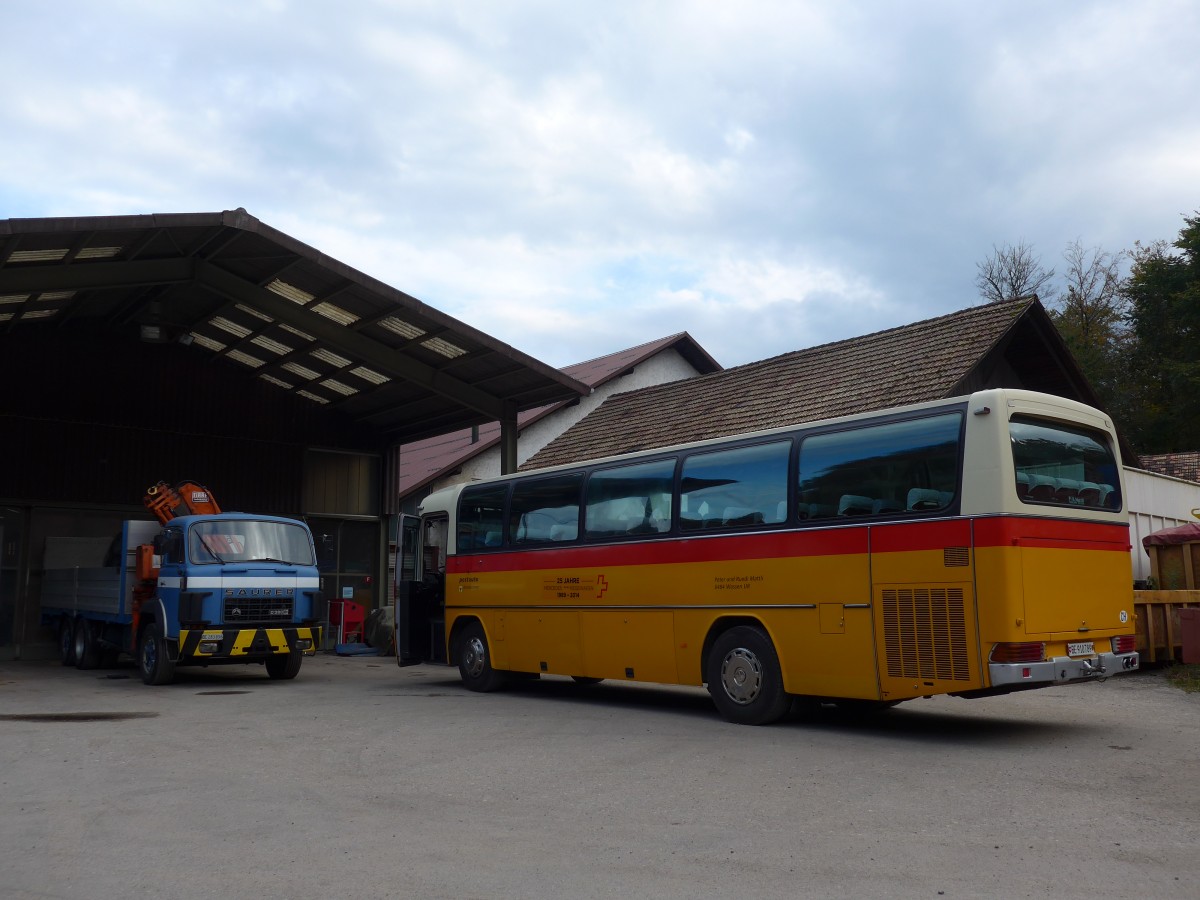 (155'558) - Buzzi, Bern - BE 910'789 - Mercedes (ex Mattli, Wassen) am 5. Oktober 2014 in Oberburg, Ziegelgut