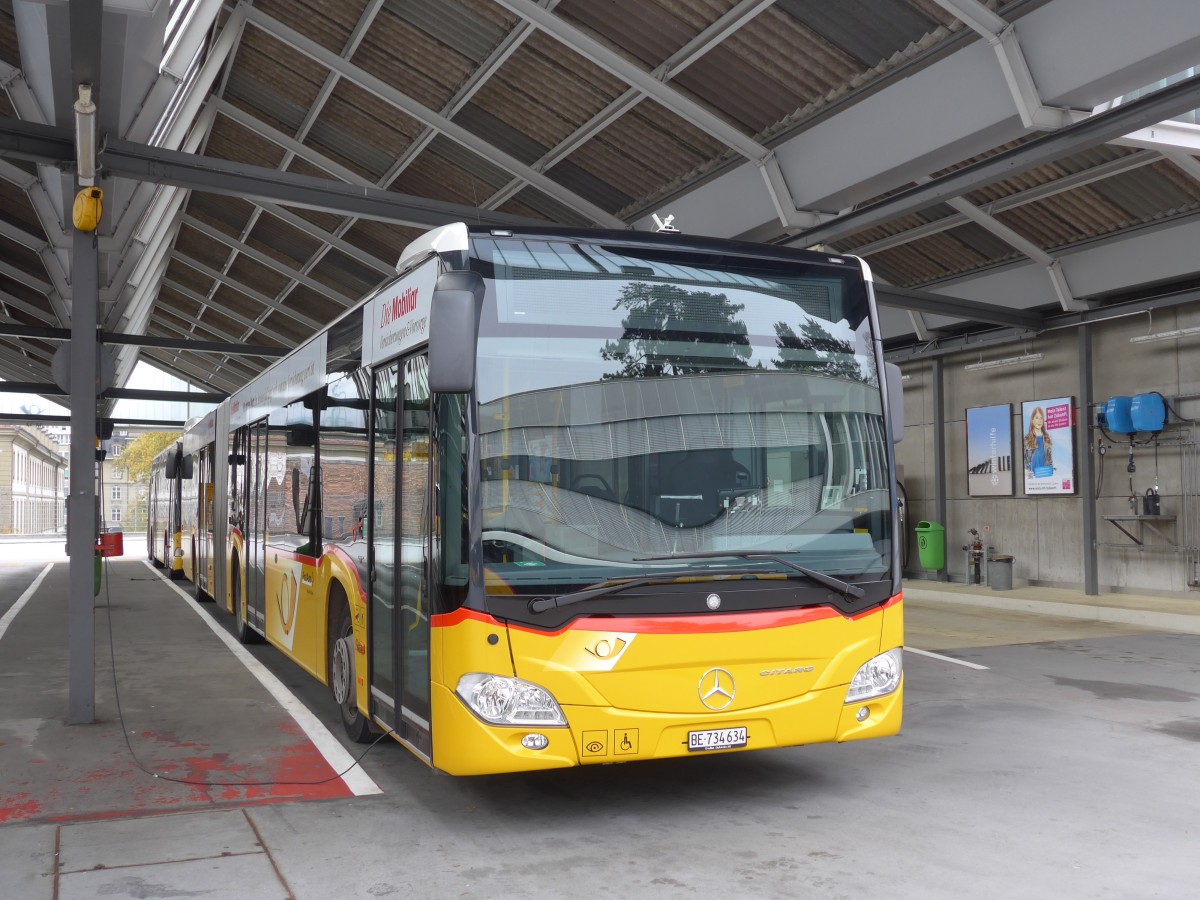 (156'120) - PostAuto Bern - Nr. 634/BE 734'634 - Mercedes am 26. Oktober 2014 in Bern, Postautostation