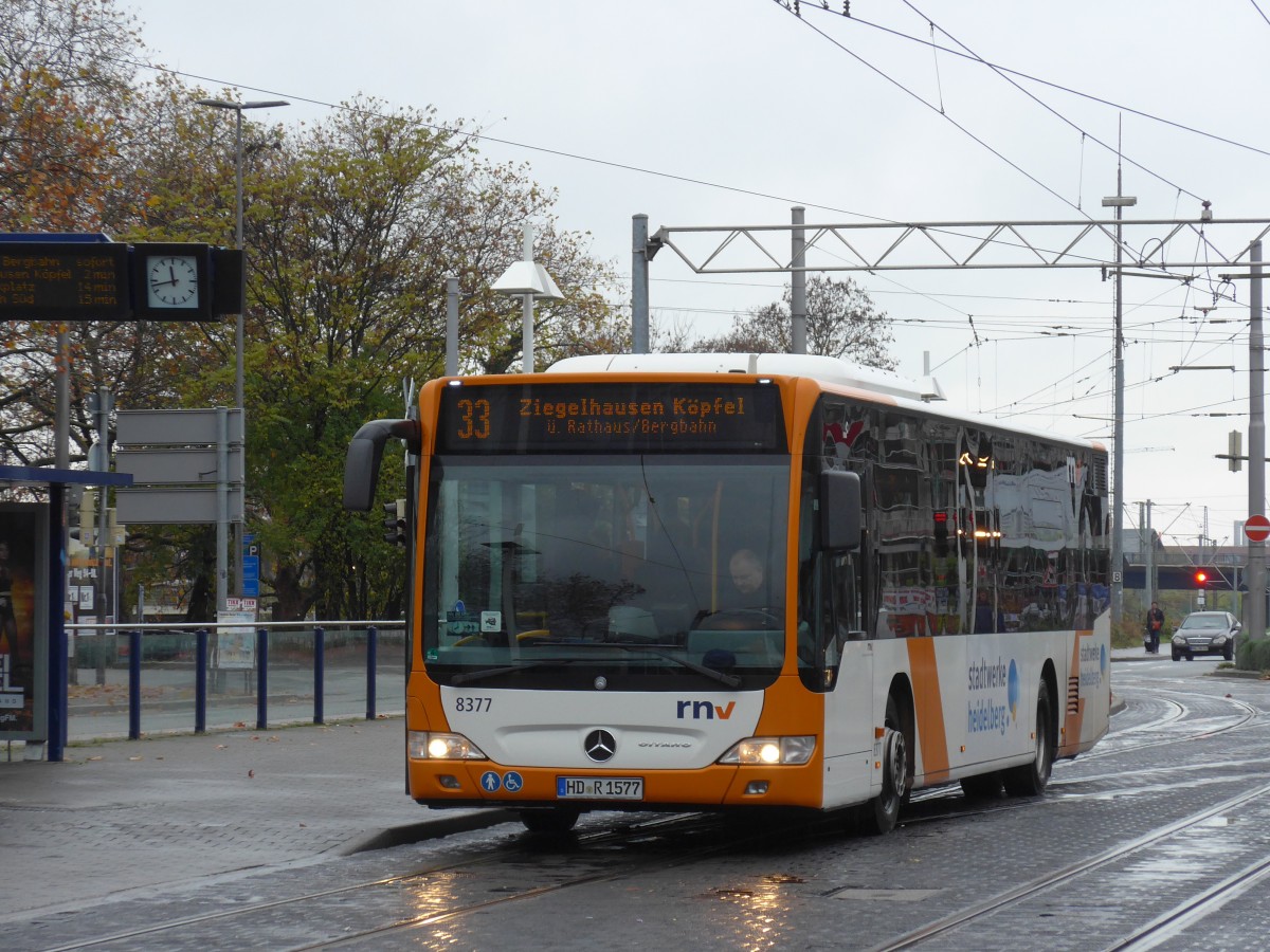 (156'535) - RNV Heidelberg - Nr. 8377/HD-R 1577 - Mercedes am 16. November 2014 beim Hauptbahnhof Heidelberg