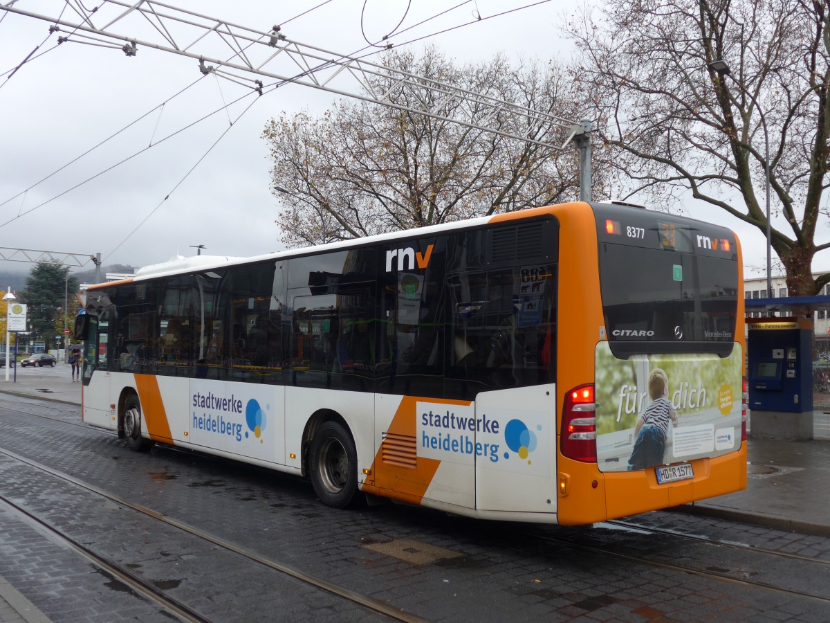 (156'536) - RNV Heidelberg - Nr. 8377/HD-R 1577 - Mercedes am 16. November 2014 beim Hauptbahnhof Heidelberg