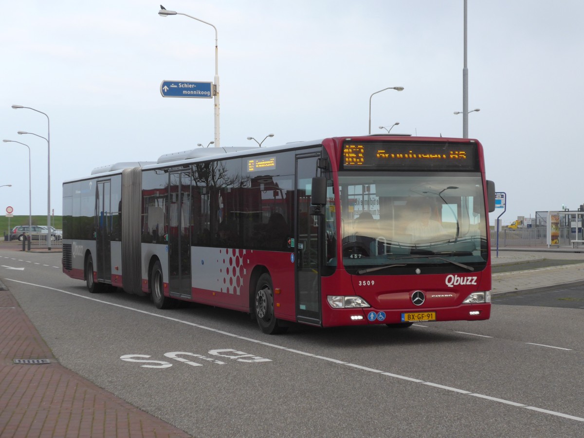 (156'850) - Qbuzz, Groningen - Nr. 3509/BX-GF-91 - Mercedes am 19. November 2014 in Lauwersoog, Haven